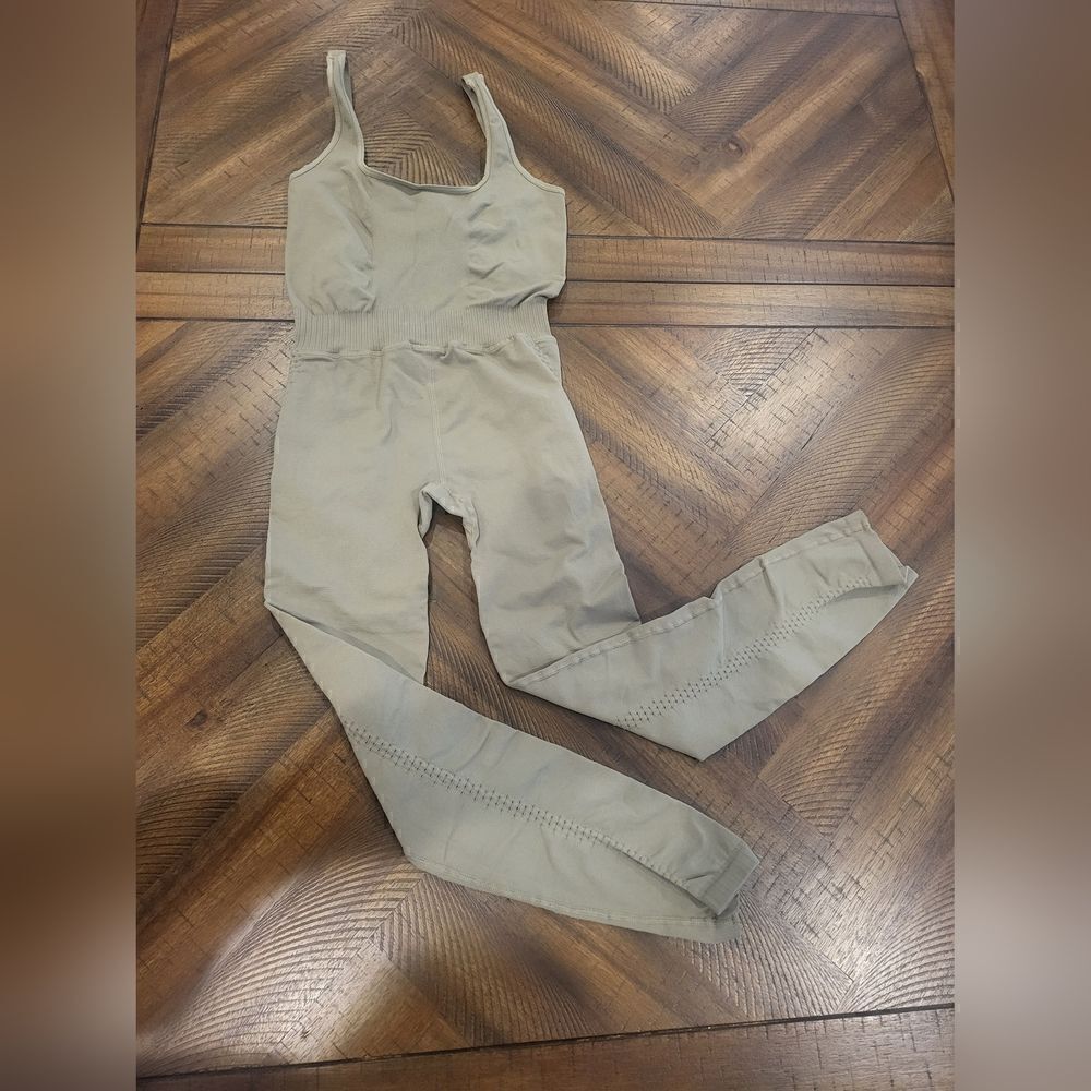 Free People Green Good Karma Onesie XS/S